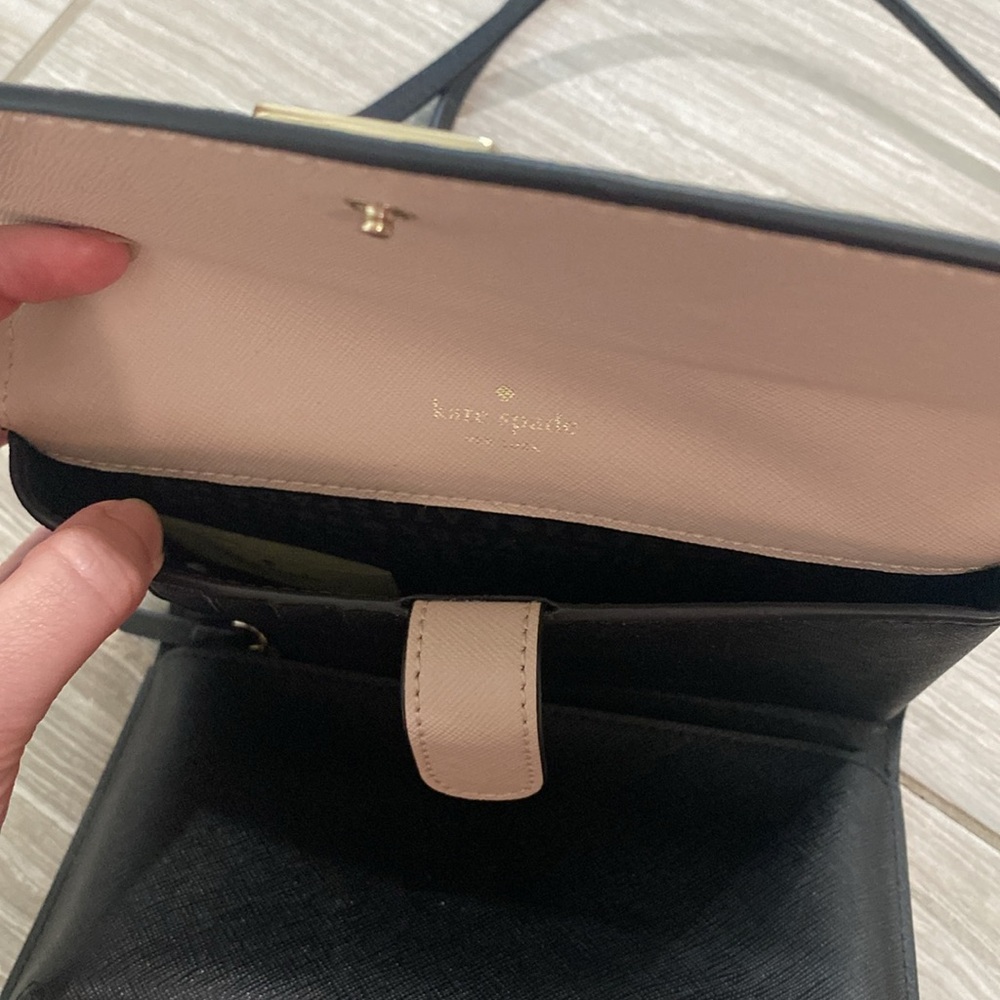 Kate Spade wallet crossbody purse nude and black - Picture 6 of 6